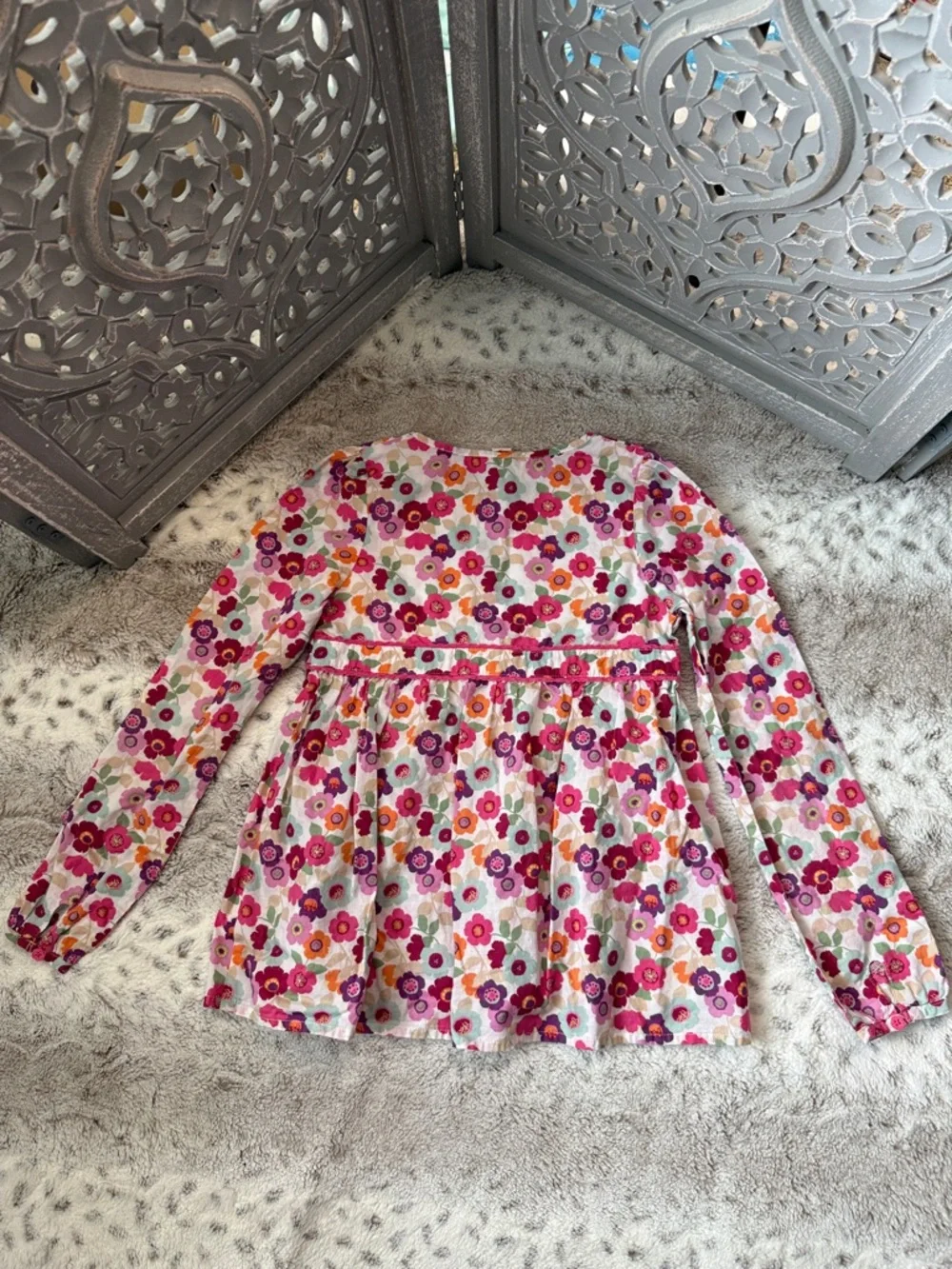 OshKosh B'Gosh long sleeve floral top girls size 12 garden party girlhoodcore
